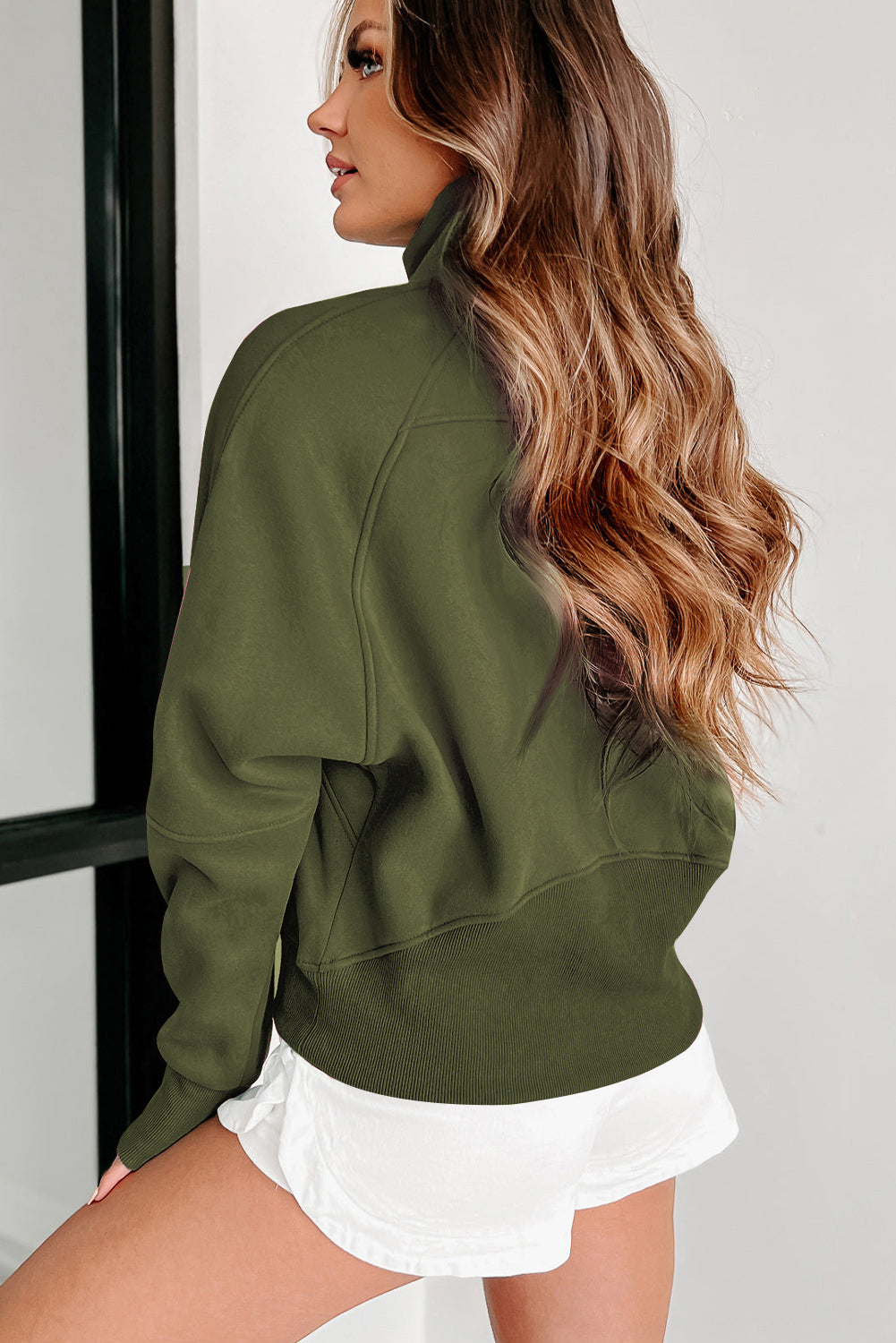 Zip-Up Sweatshirt w/Thumbhole