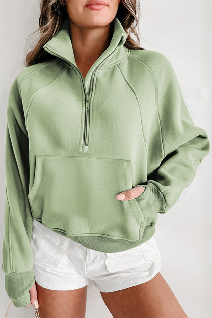 Zip-Up Sweatshirt w/Thumbhole