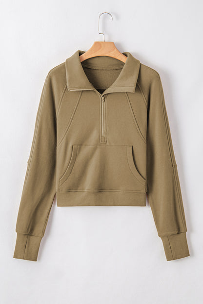 Zip-Up Sweatshirt w/Thumbhole