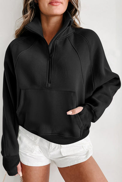 Zip-Up Sweatshirt w/Thumbhole