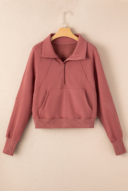 Zip-Up Sweatshirt w/Thumbhole