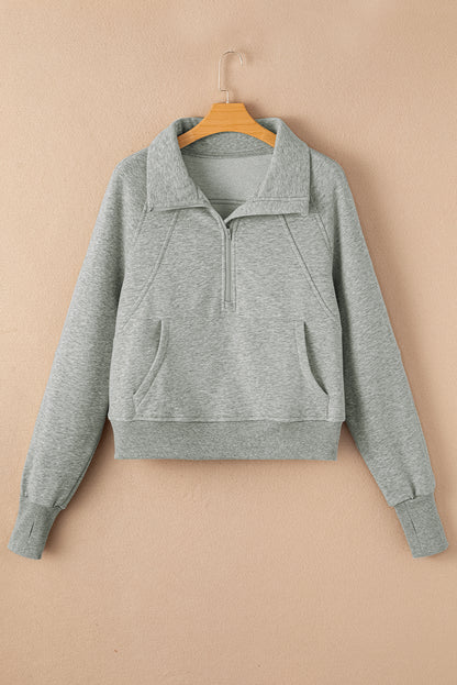 Zip-Up Sweatshirt w/Thumbhole