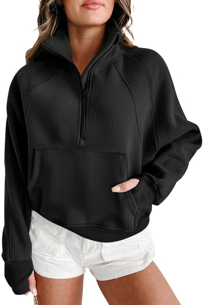 Zip-Up Sweatshirt w/Thumbhole