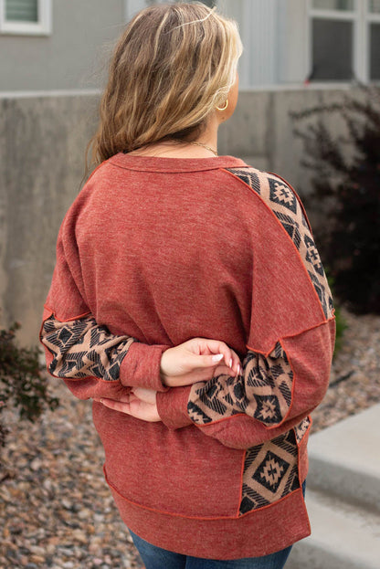 "Redwood Patchwork Plus Size" Sweatshirt