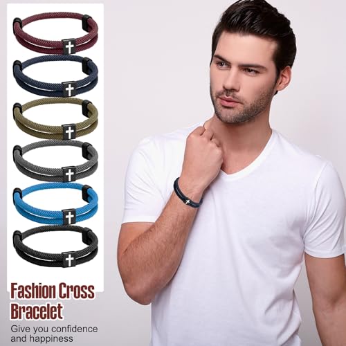 "6 Pcs Adjustable Rope Bracelet"