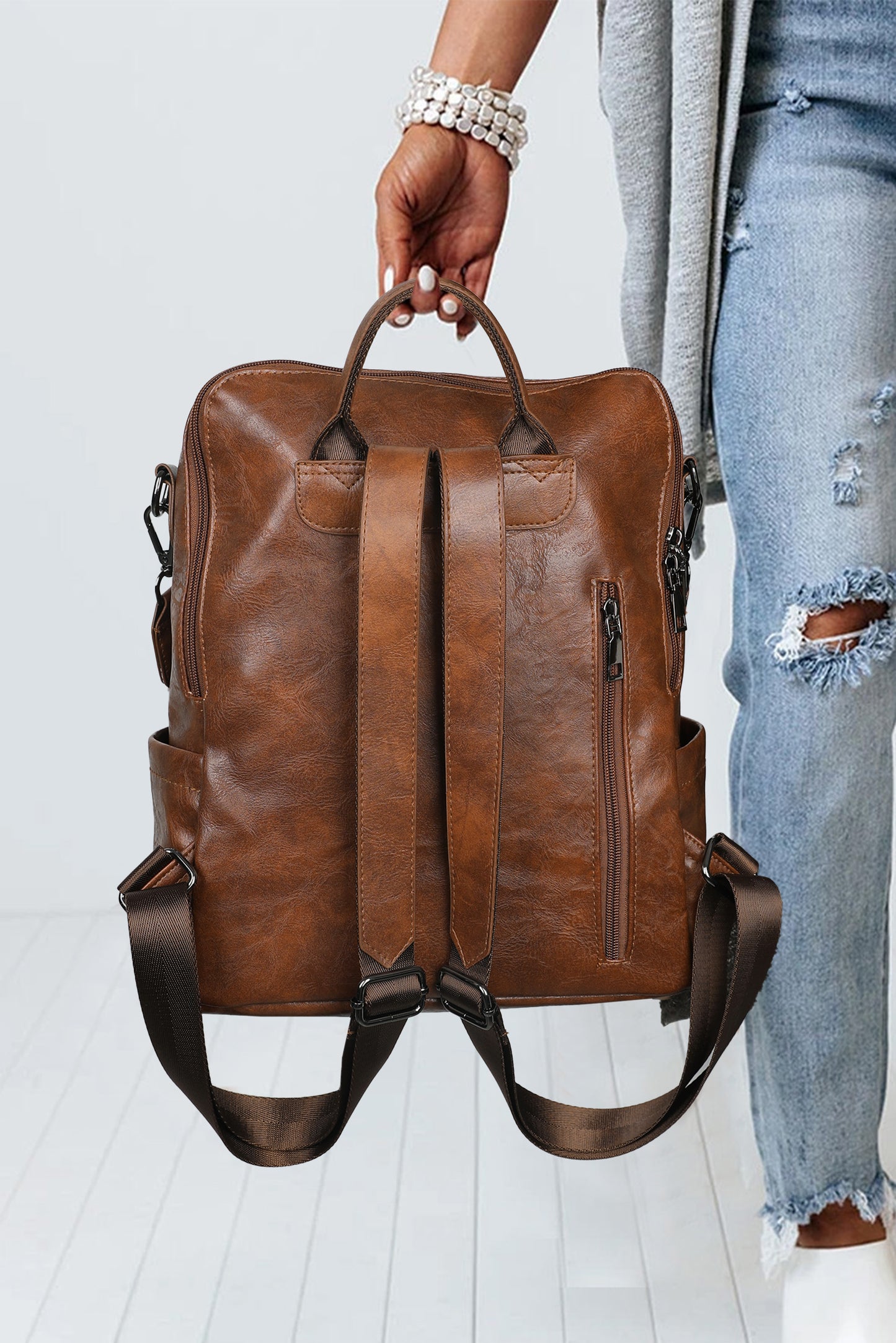 "Dark Brown Tassel" Backpack