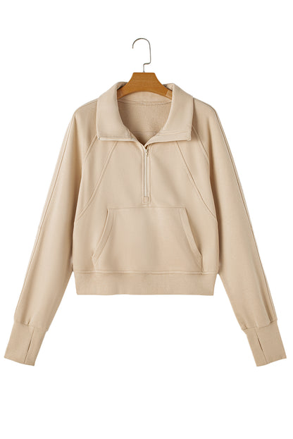 Zip-Up Sweatshirt w/Thumbhole