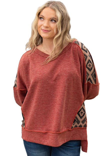 "Redwood Patchwork Plus Size" Sweatshirt