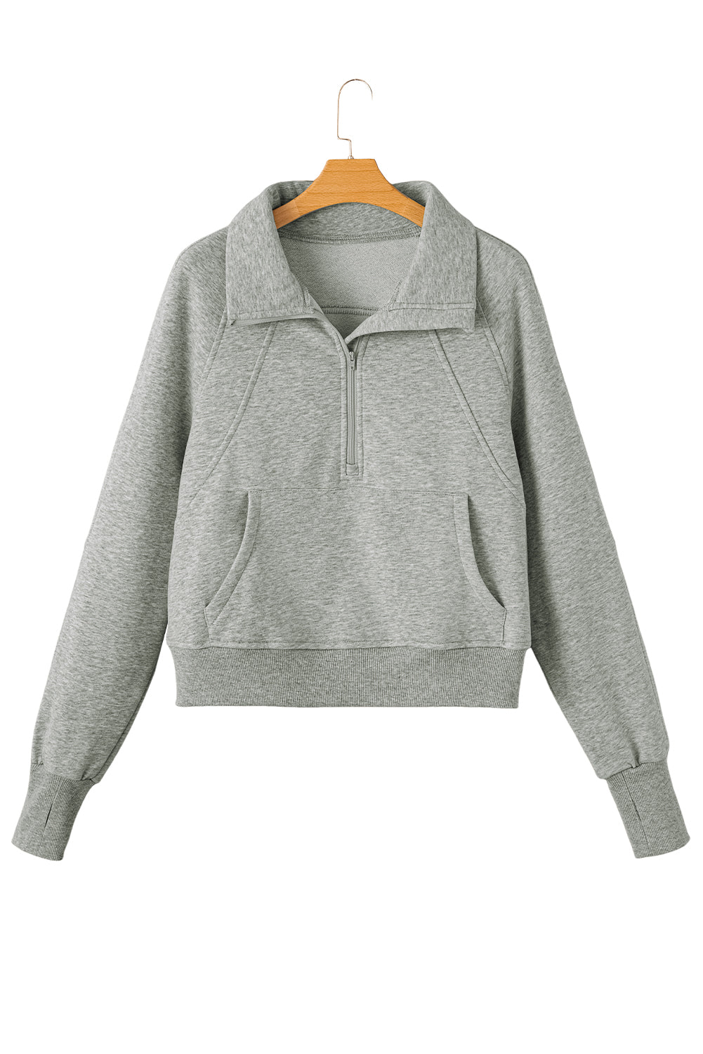 Zip-Up Sweatshirt w/Thumbhole