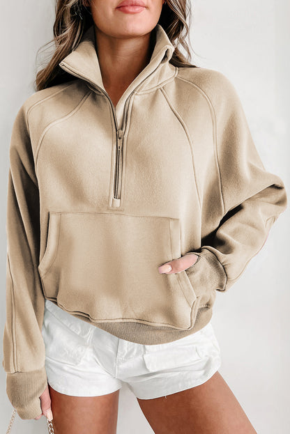 Zip-Up Sweatshirt w/Thumbhole