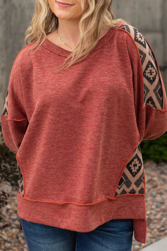 "Redwood Patchwork Plus Size" Sweatshirt