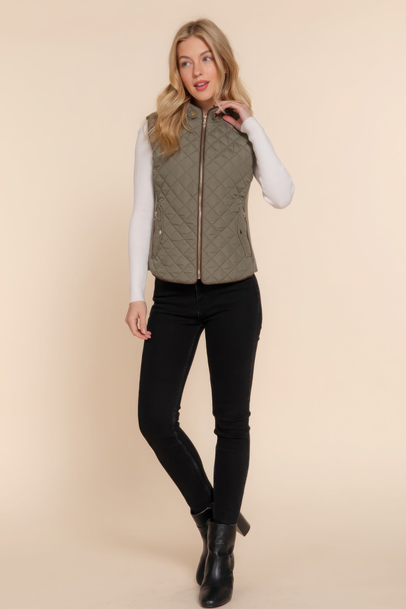 "Suede Padded" Vest