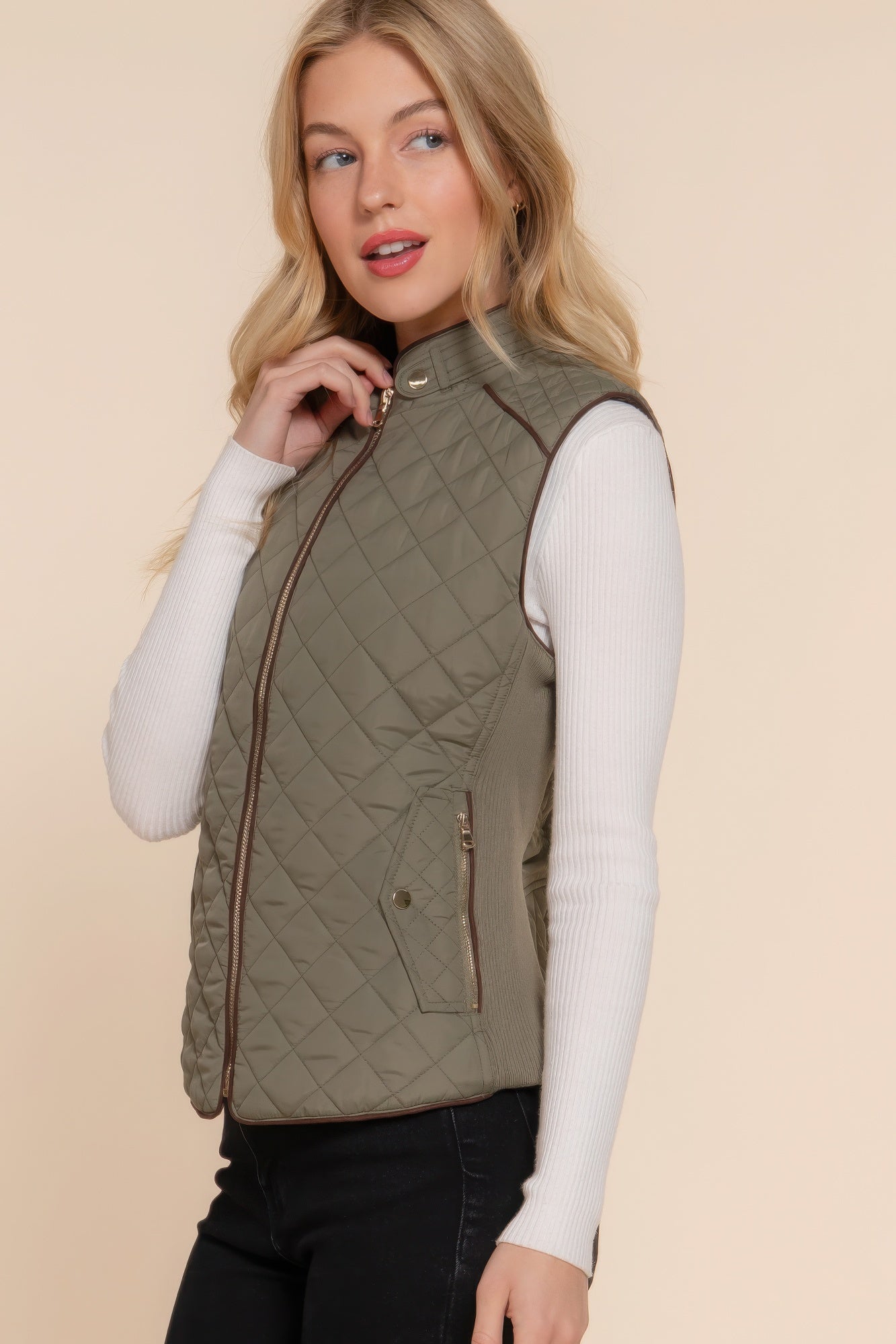 "Suede Padded" Vest