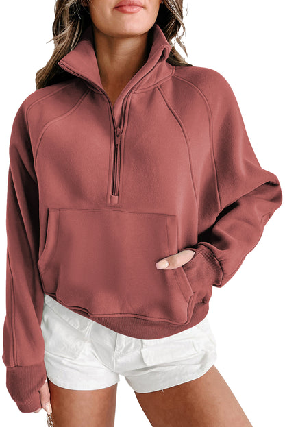 Zip-Up Sweatshirt w/Thumbhole