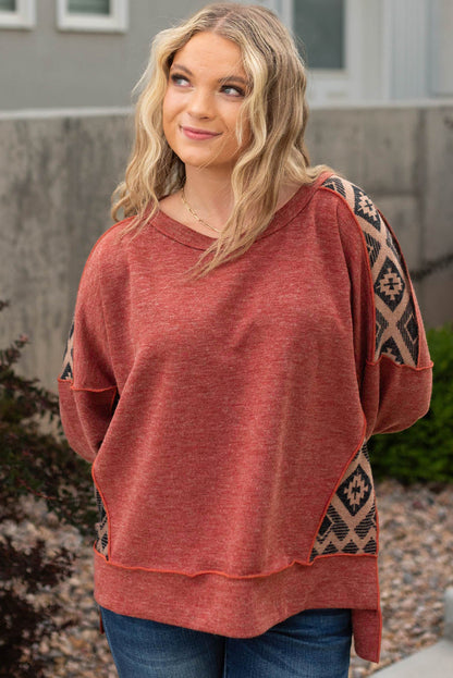 "Redwood Patchwork Plus Size" Sweatshirt