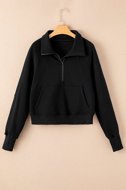 Zip-Up Sweatshirt w/Thumbhole