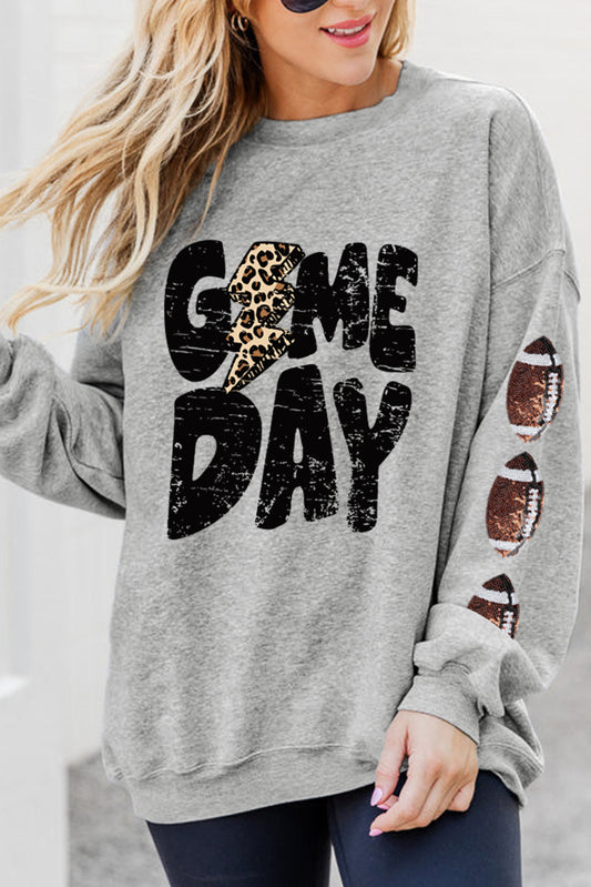 "GAME DAY" Sequin Sweatshirt