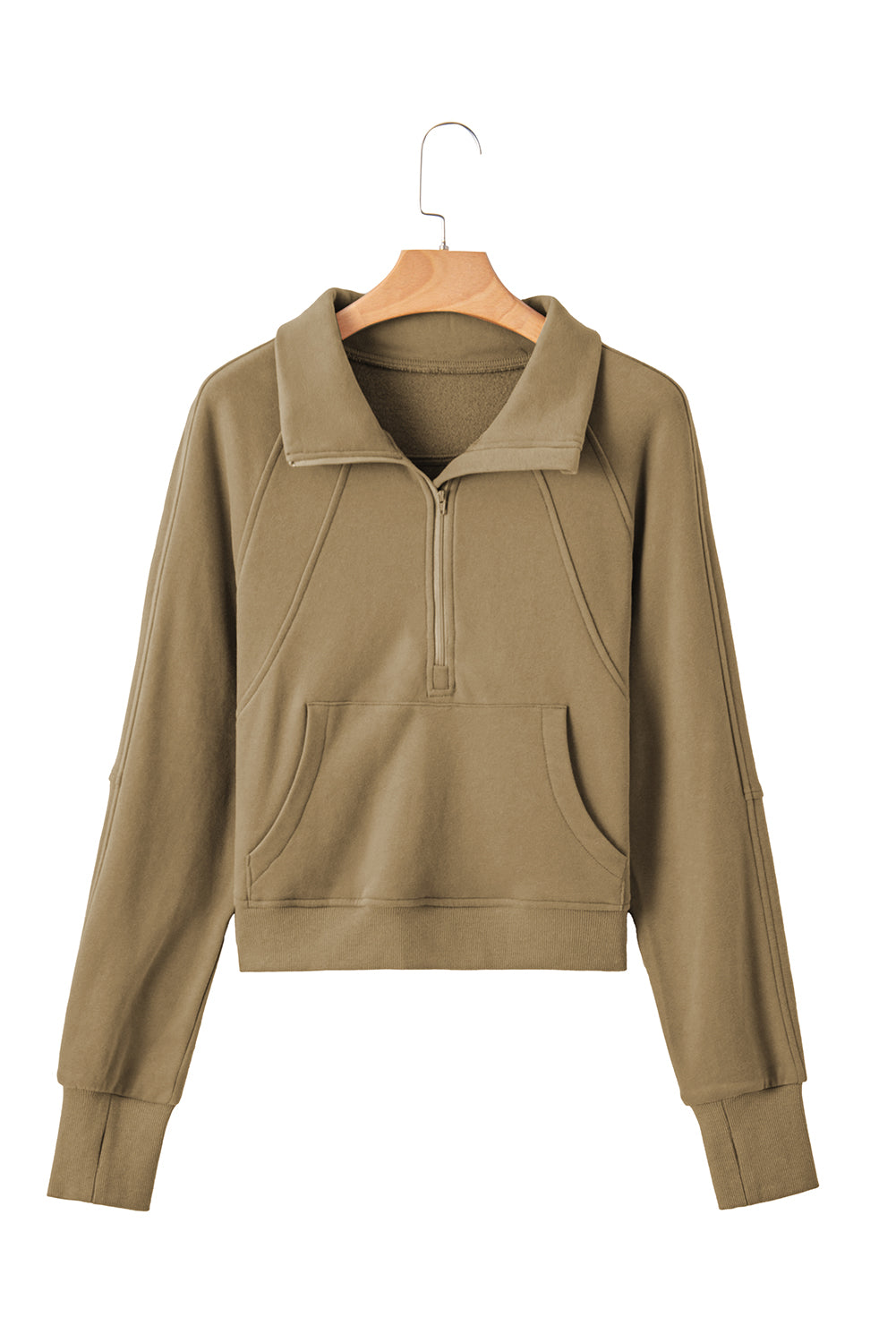 Zip-Up Sweatshirt w/Thumbhole