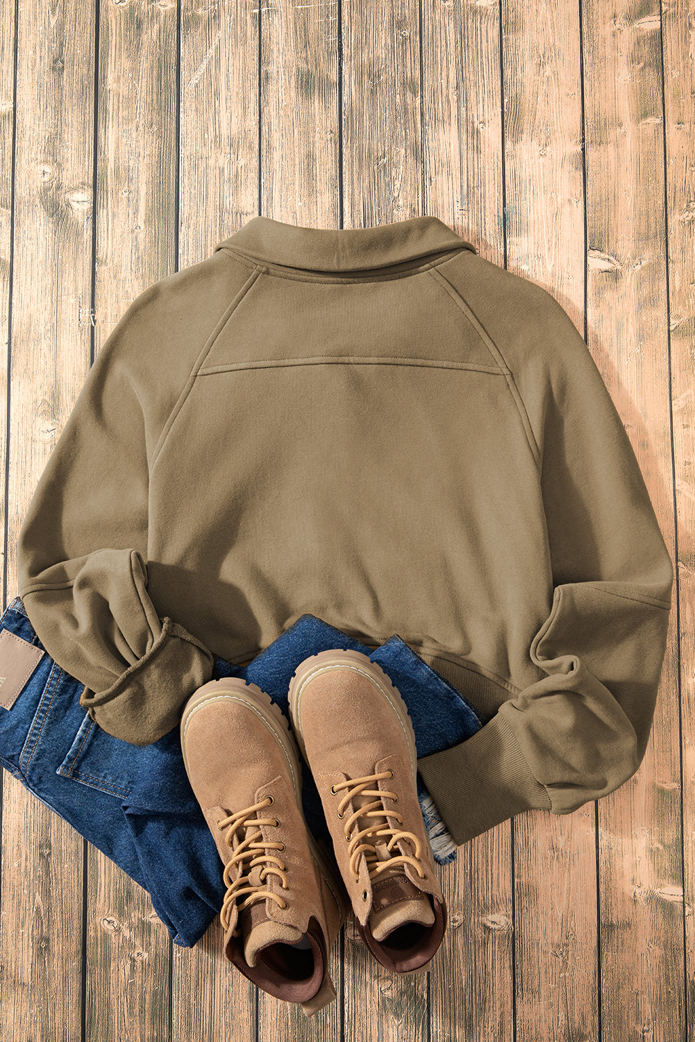 Zip-Up Sweatshirt w/Thumbhole