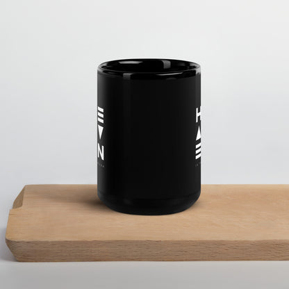 "Heaven" Black Glossy Mug