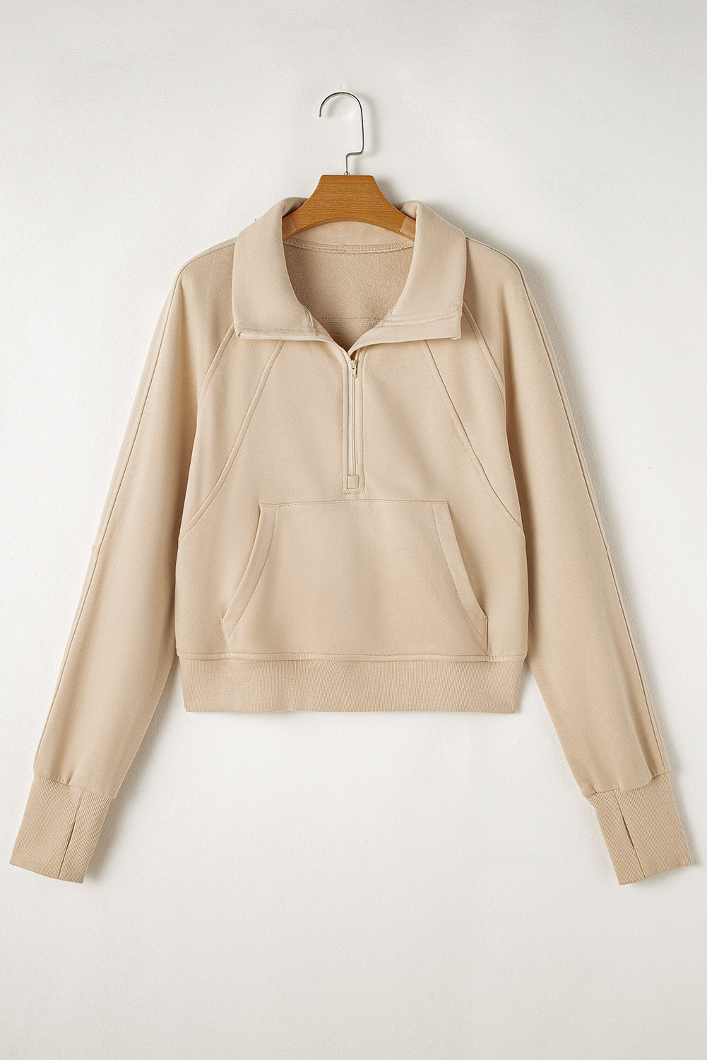 Zip-Up Sweatshirt w/Thumbhole