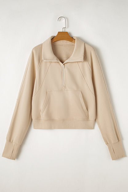 Zip-Up Sweatshirt w/Thumbhole