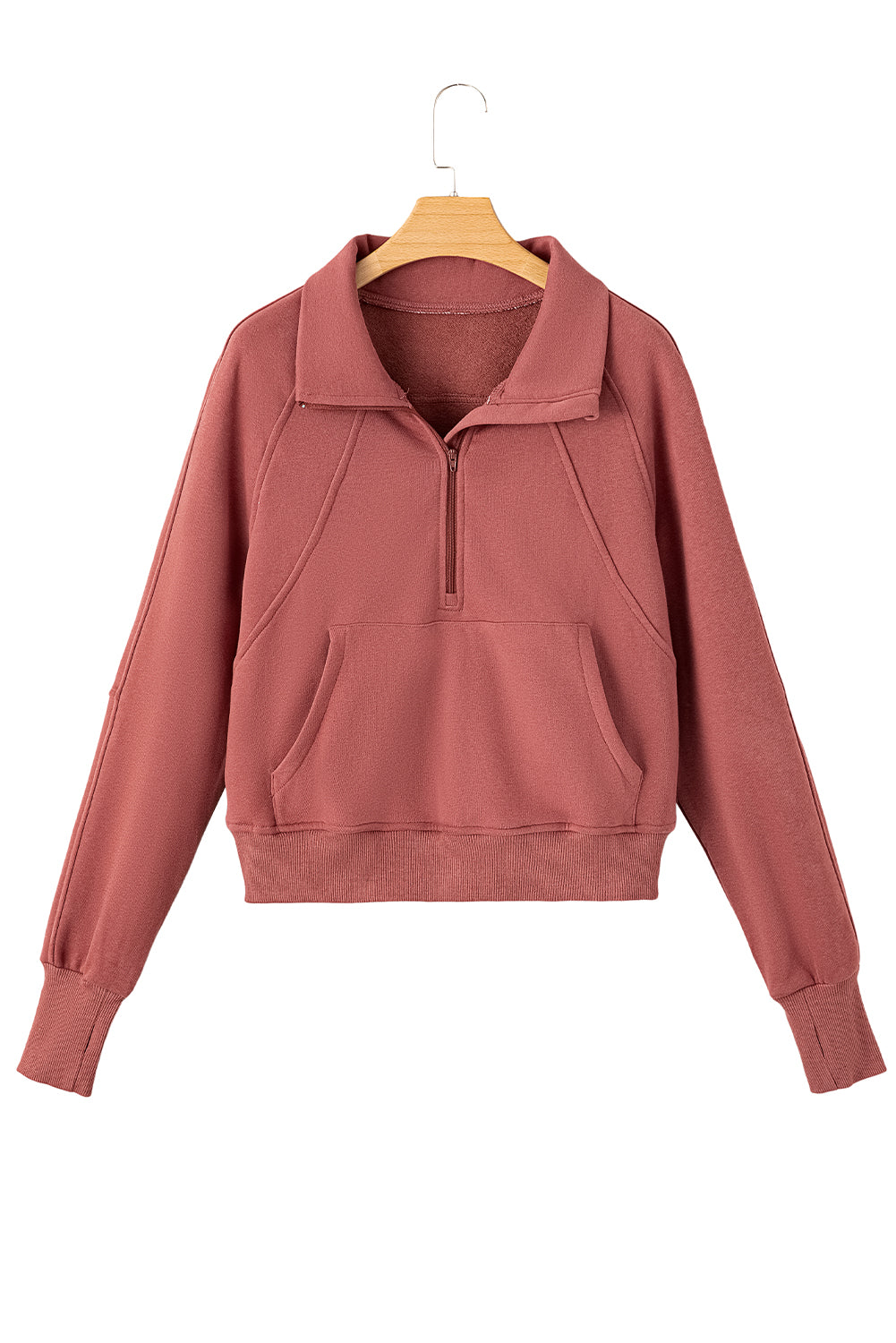 Zip-Up Sweatshirt w/Thumbhole