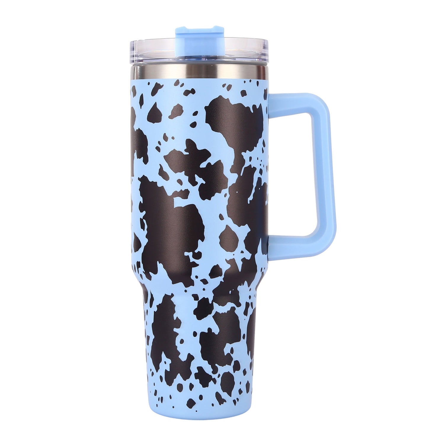 40oz Cow-print" Insulated Tumbler W/ Handle